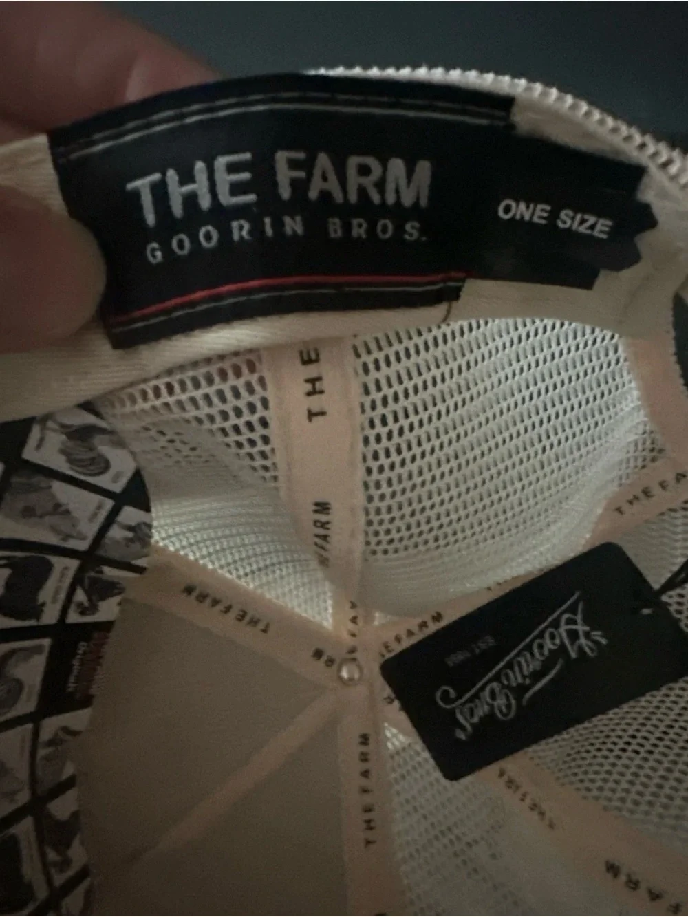 Goorin Bros Trucker Hat, Goat Blue And White Brand New With Tags, adjustable